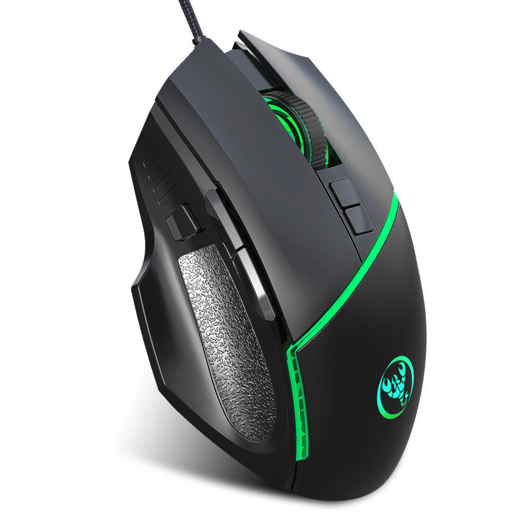 Wired Gaming Mouse – 6400 DPI Adjustable, RGB Lighting, High-Precision USB Computer Mouse