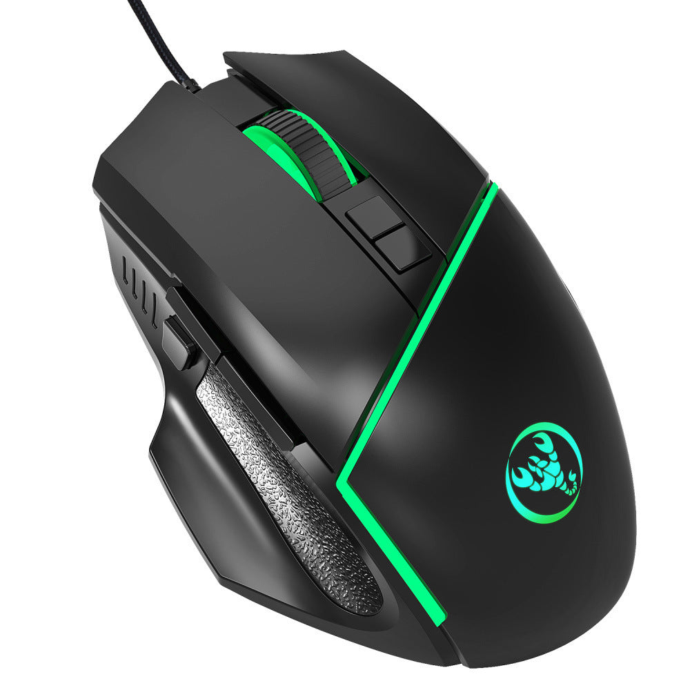 Wired Gaming Mouse – 6400 DPI Adjustable, RGB Lighting, High-Precision USB Computer Mouse