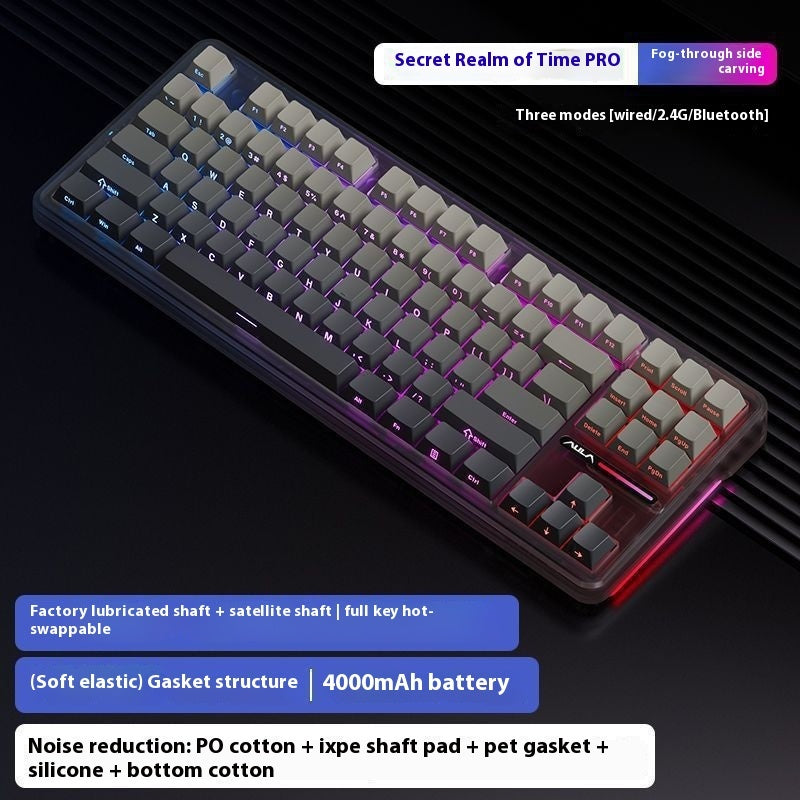 F87 Mechanical Keyboard – RGB Backlit, Custom Three-Mode, Wireless & Bluetooth Gaming Keyboard